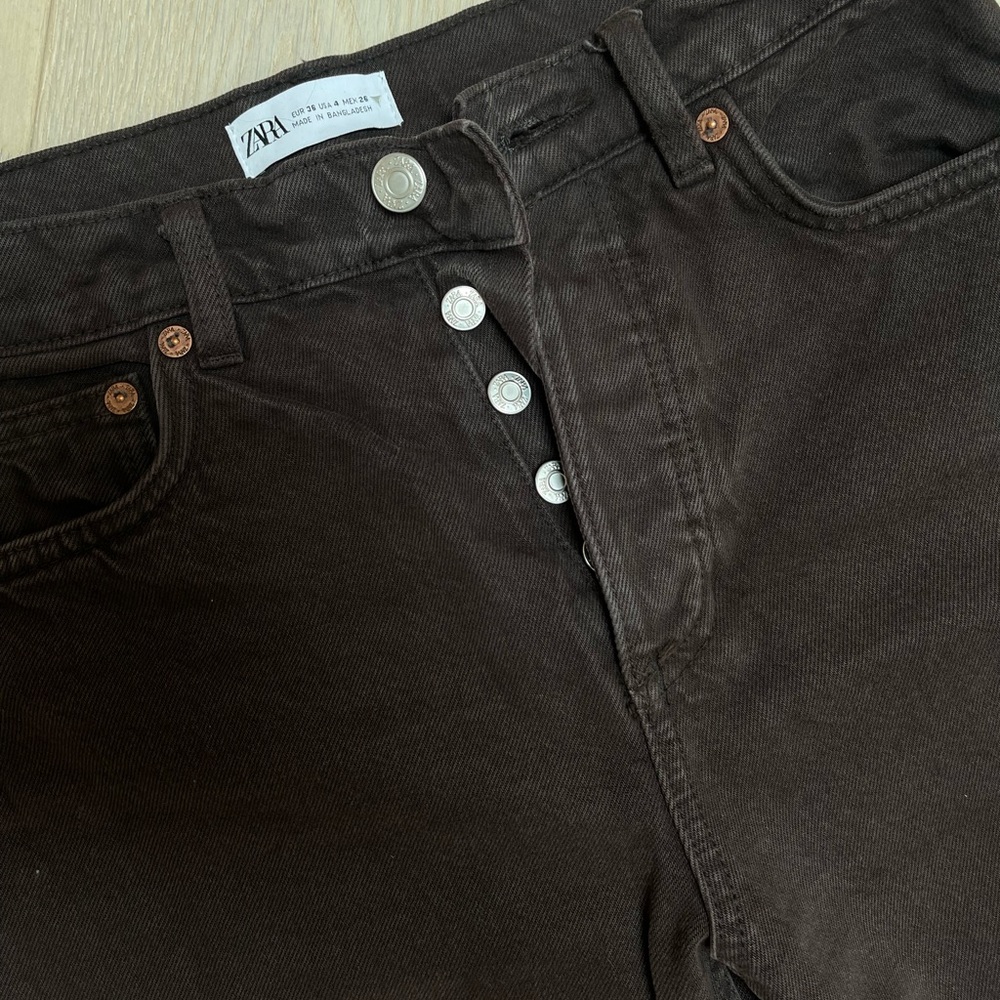 Dark Brown Jeans - Zara